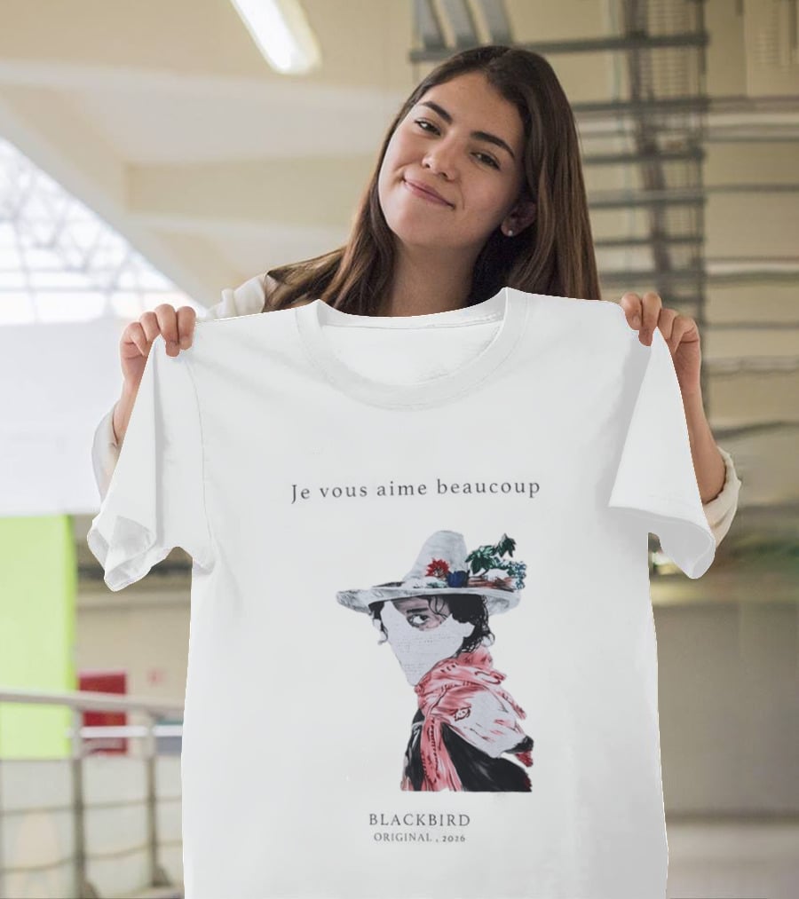 Je Vous Aime Beaucoup Blackbird Original 2026 Hat Mask Flower Scarf T-Shirt