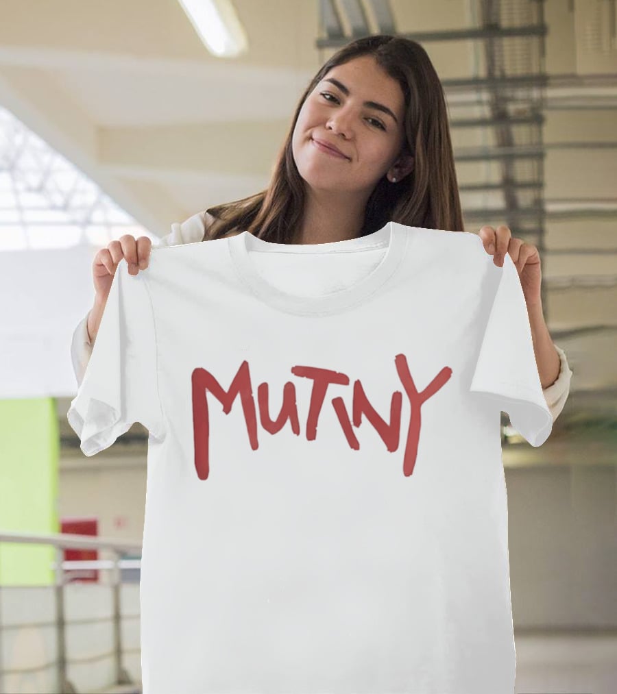 Mutiny Classic Bold Red Lettering T-Shirt