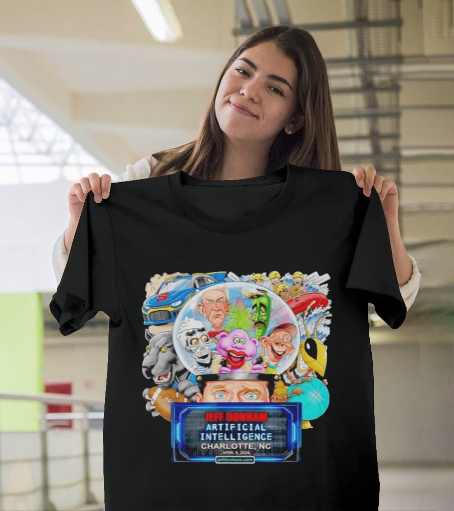 Jeff Dunham Artificial Intelligence Tour Charlotte NC April 9 2026 Characters And Scenes T-Shirt