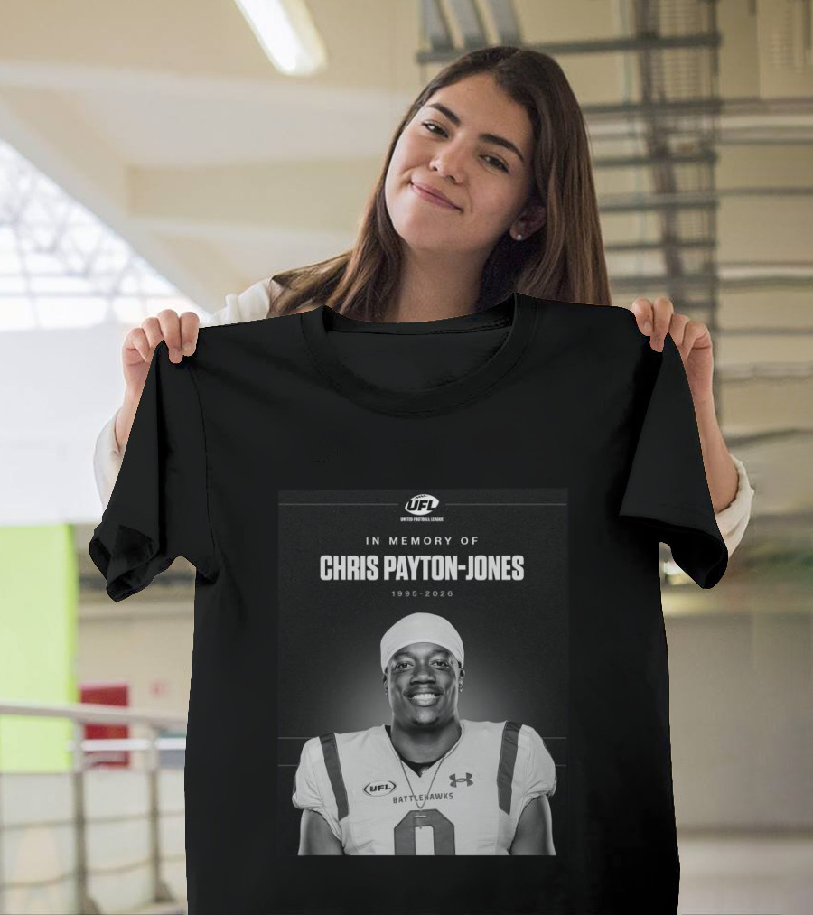 United Football League Battlehawks In Memory Of Chris Payton Jones 1995 2026 T-Shirt