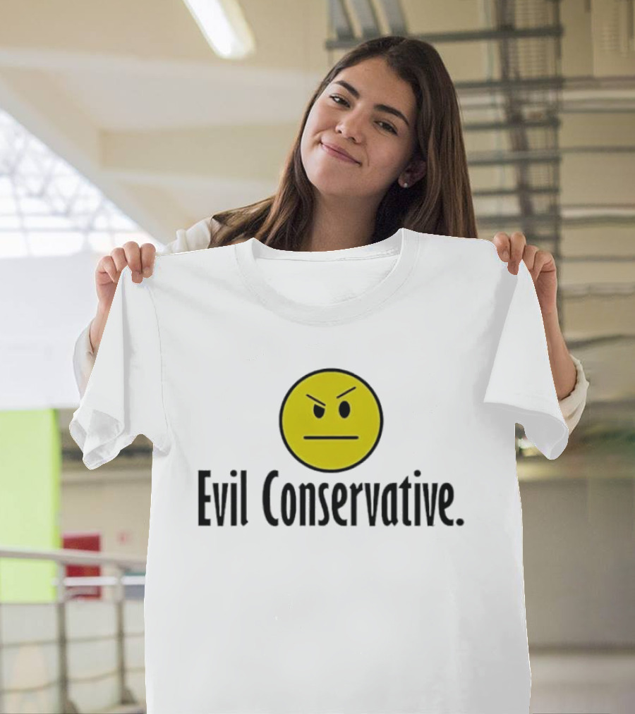 Evil Conservative Smiley Face With Angry Expression T-Shirt