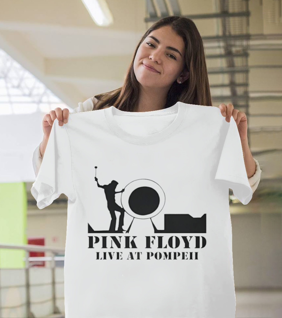 Pink Floyd Live At Pompeii Drummer Silhouette Concert T-Shirt