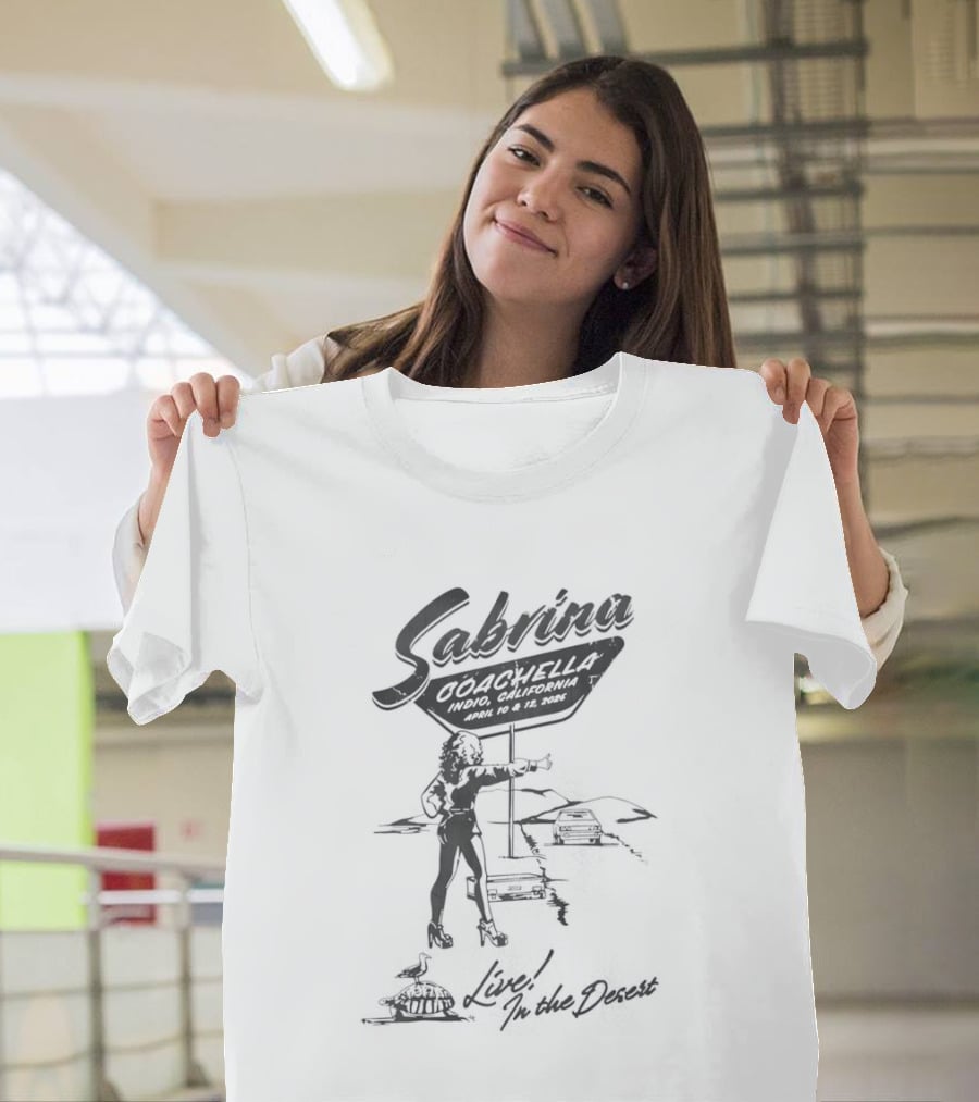 Sabrina Coachella Indio California April 16 18 2024 Live In The Desert Pointelle T-Shirt