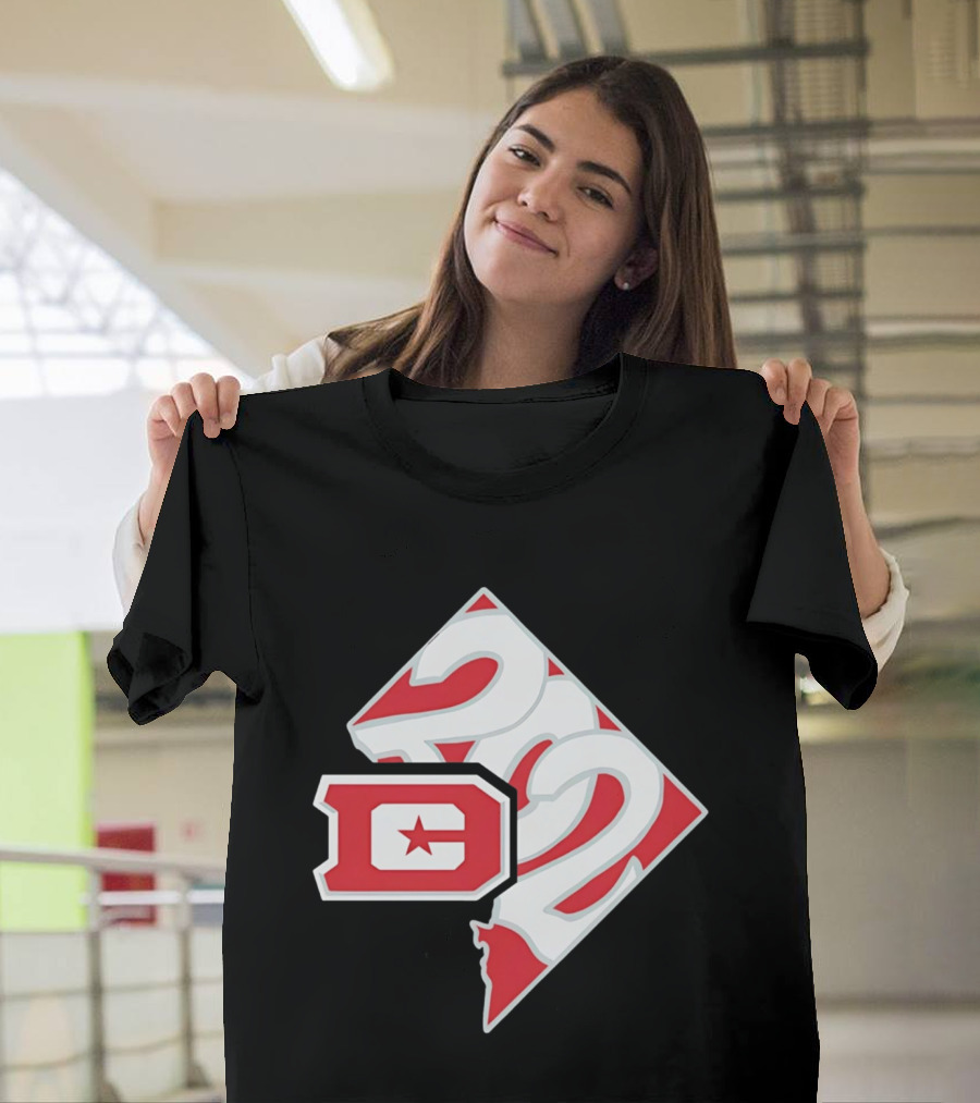 2026 UFL DC Defenders 202 Area Code Map T-Shirt