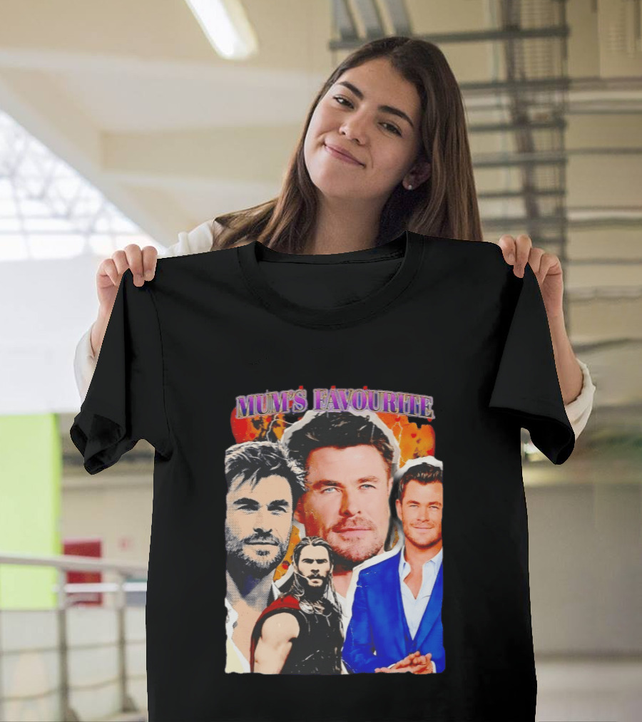 Mum's Favourite Chris Hemsworth Collage T-Shirt