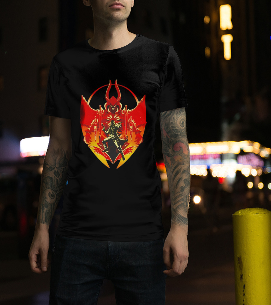 Devil May Cry Dante Fiery Demon Crest Iconography T-Shirt