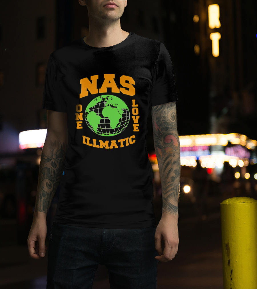 Nas Illmatic One Love Globe T-Shirt