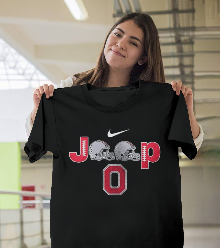 Ohio State Buckeyes Jeep Football Helmets Nike O T-Shirt