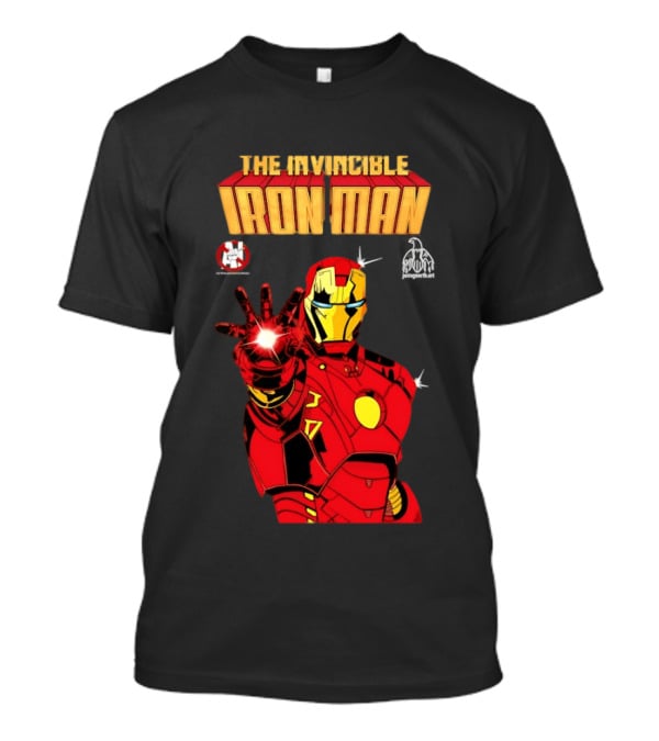 The Invincible Iron Man Superhero Iconic Armor Power Pose T-Shirt