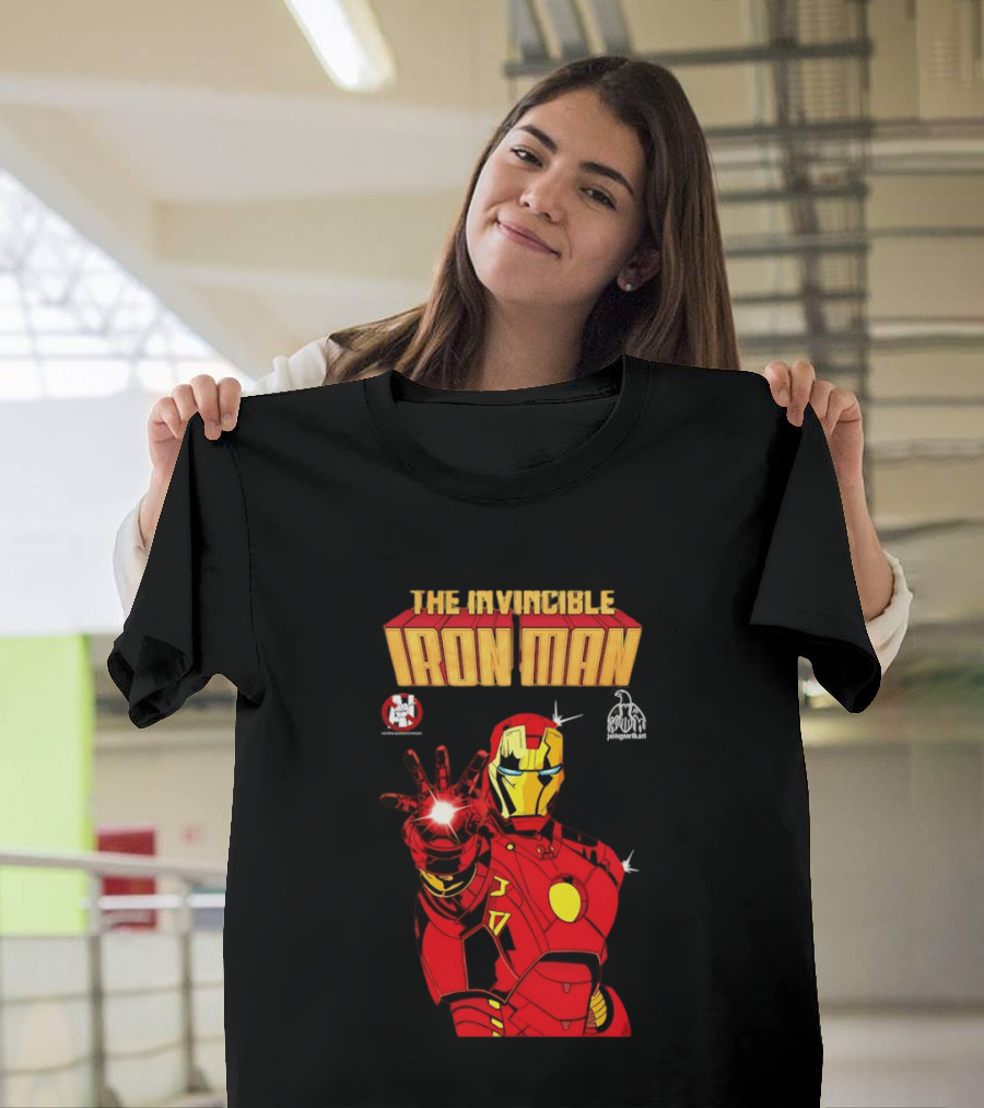 The Invincible Iron Man Superhero Iconic Armor Power Pose T-Shirt