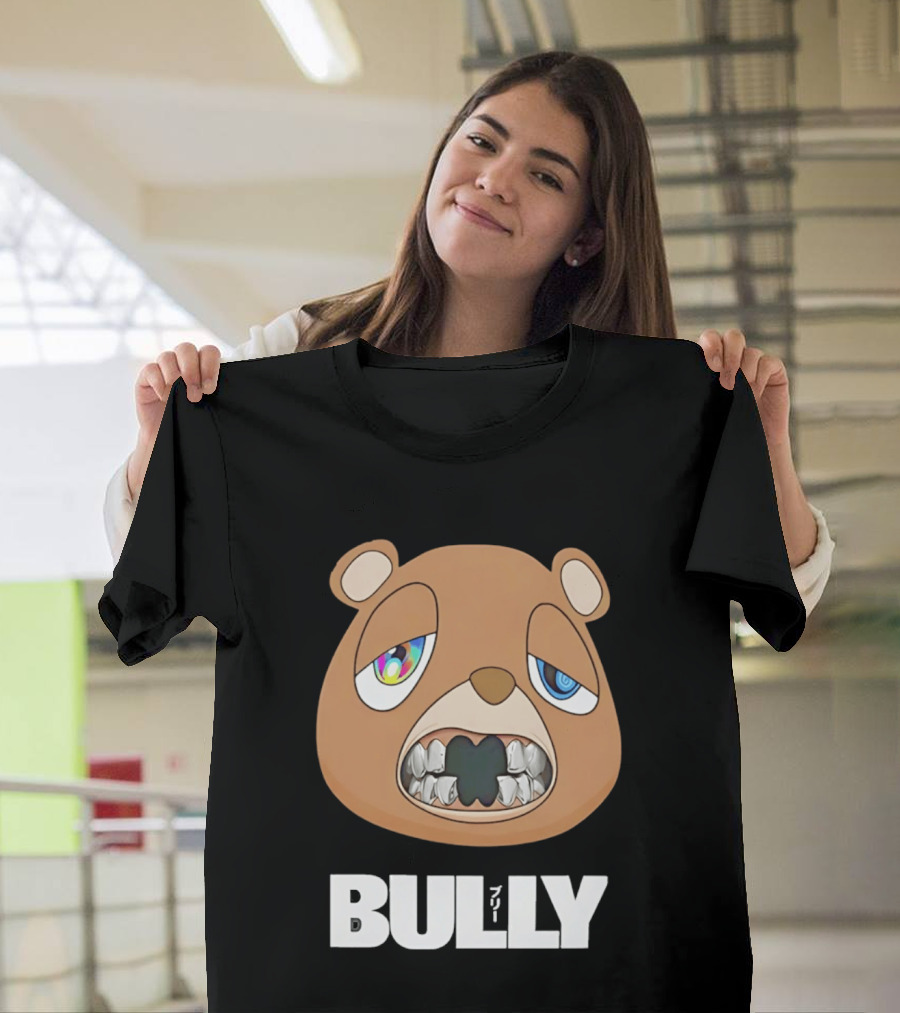 Bully Kanye Bear Character With Multicolored Eyes And Grills T-Shirt