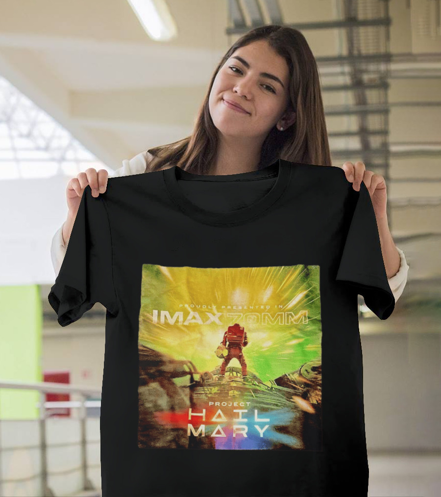 Proudly Presented Imax Zomm Project Hail Mary Space Adventure T-Shirt
