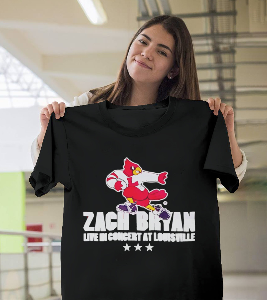 Zach Bryan Live In Concert At Louisville Cardinals 2026 Tour With Heaven Stars Exclusive T-Shirt