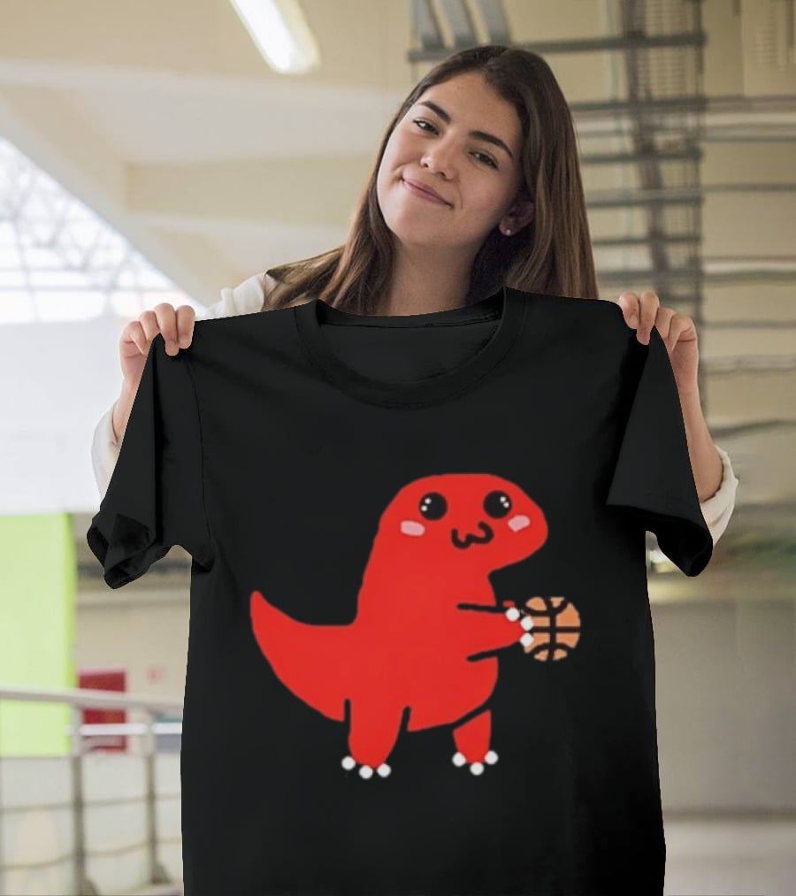 Kawaii Kawaii Toronto Raptors Cute Red Dinosaur Basketball T-Shirt