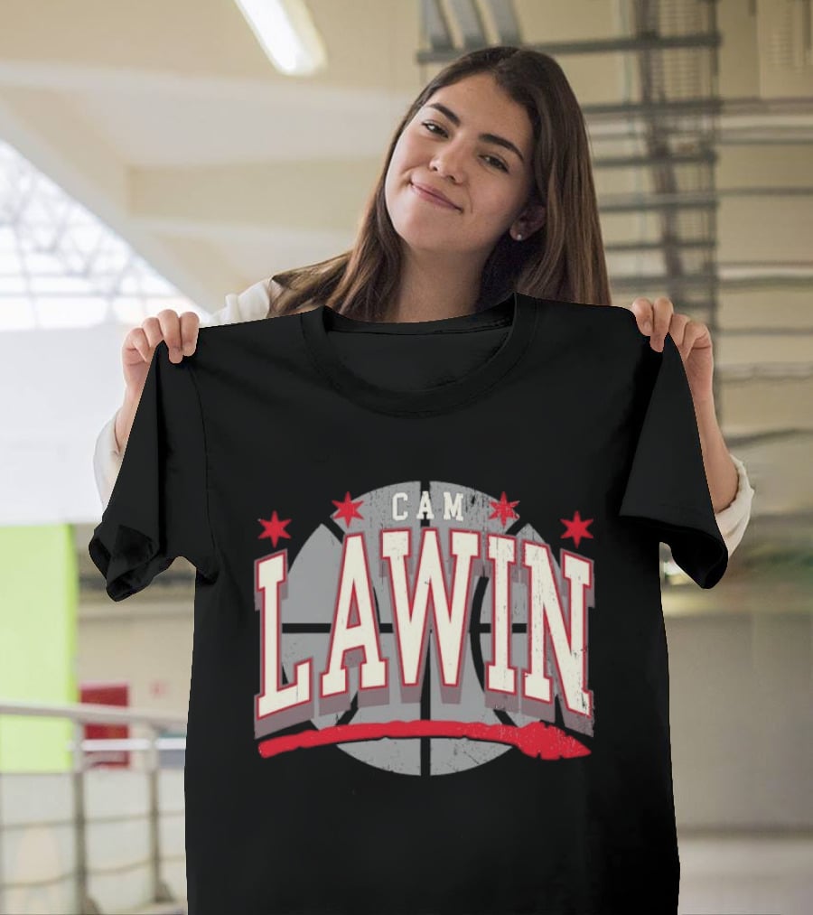 Cam Lawin Basketball Stars Red And White T-Shirt