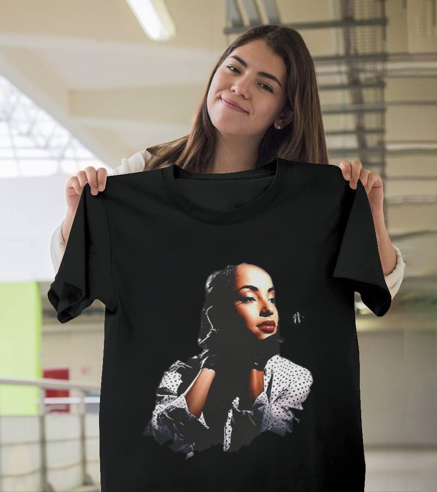 Sade 93 Summer Tour Vintage Style Black And White Polka Dot Fashion T-Shirt