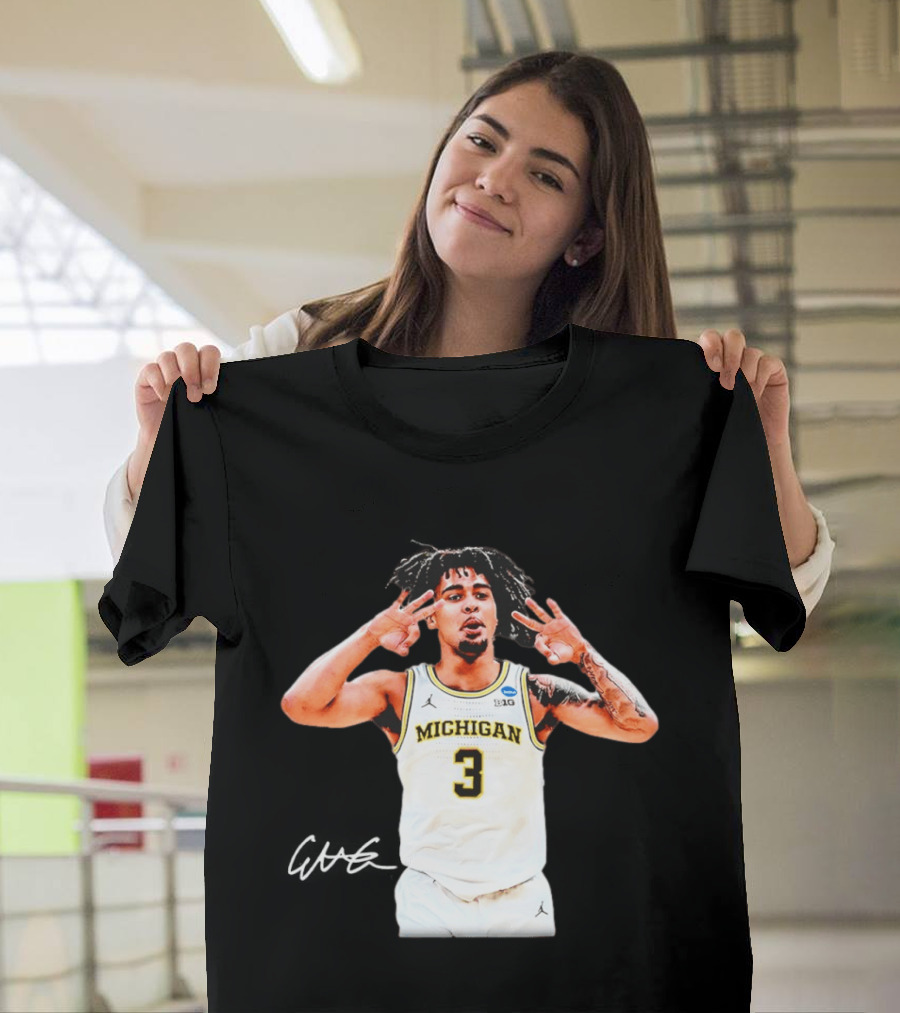 Elliot Cadeau Michigan Wolverines Basketball NCAA 3 Jersey 2026 T-Shirt