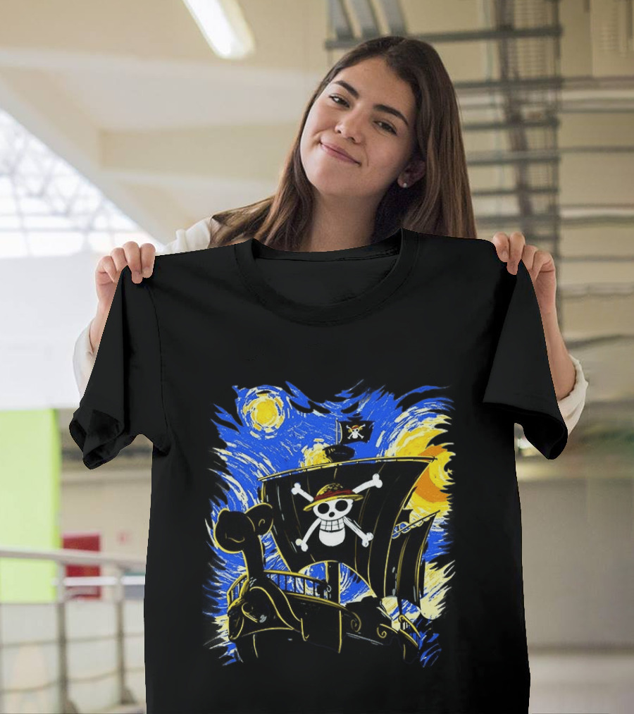 Starry Night One Piece Going Merry Anime T-Shirt