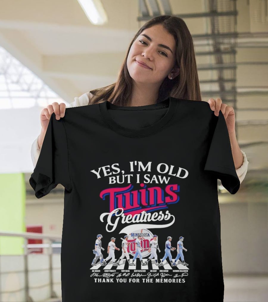 Minnesota Twins Greatness Signatures Thank You For The Memories T-Shirt