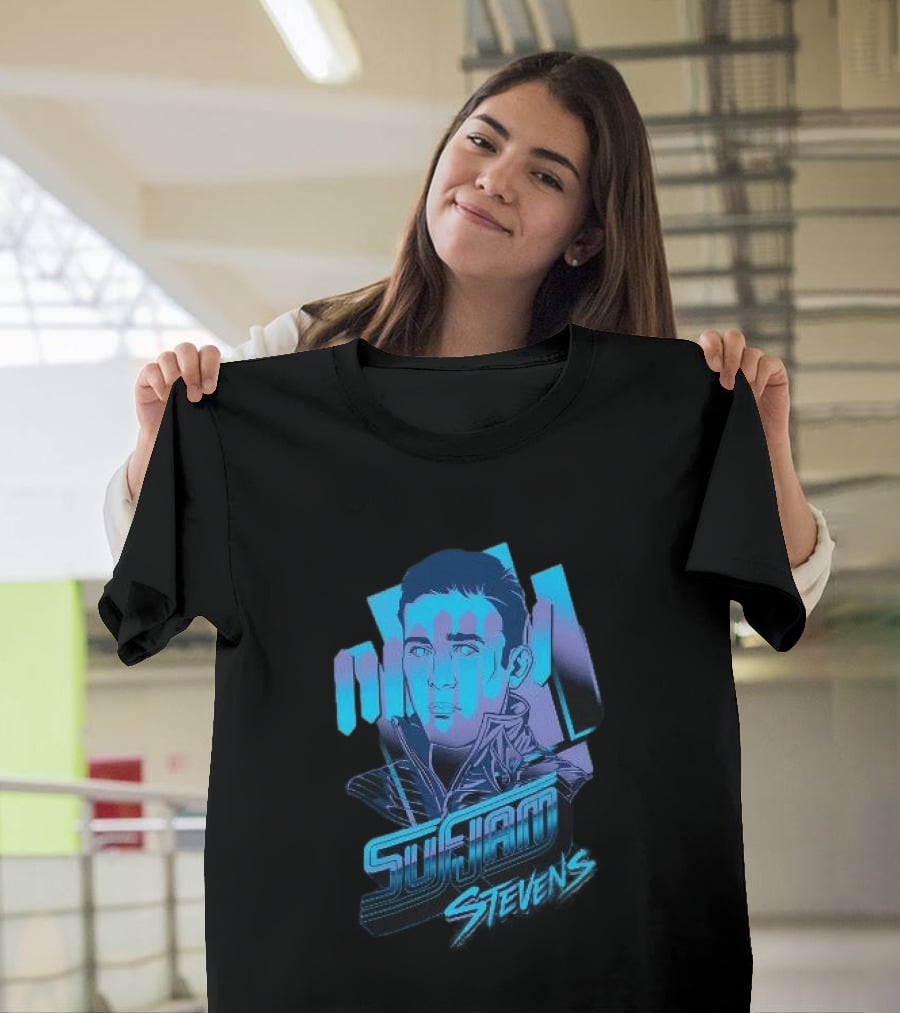 Sufjan Stevens Retro Futuristic Neon T-Shirt