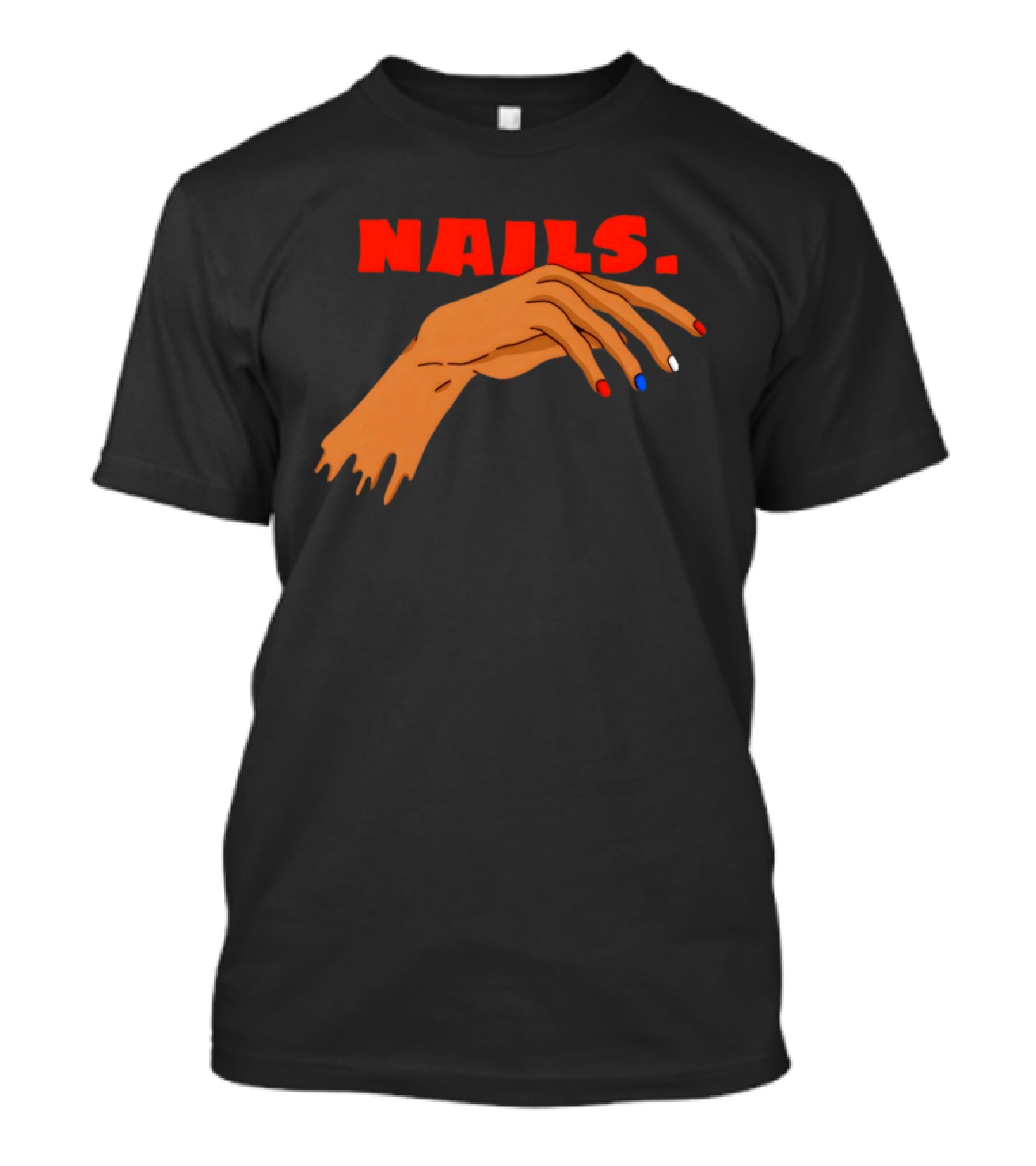 Nails Red Blue White OKC Thunder T-Shirt