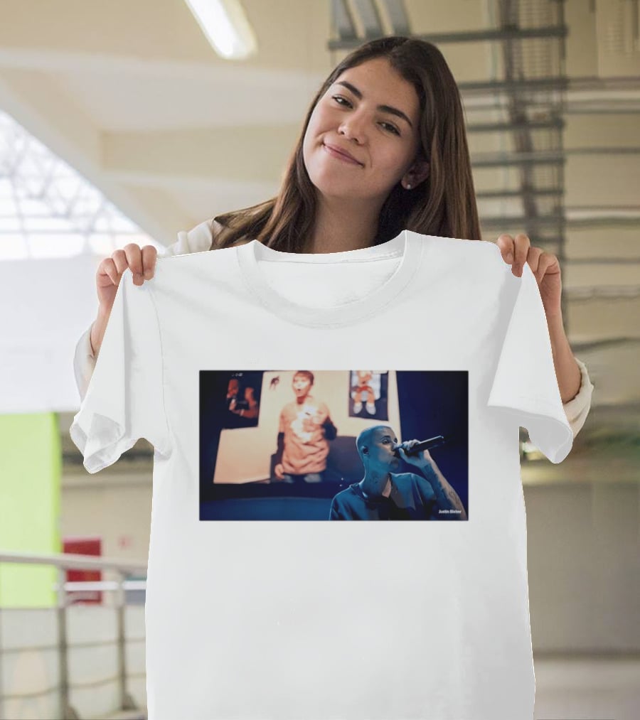 Justin Bieber Coachella Singing Nostalgia With You 2000s Fashion T-Shirt