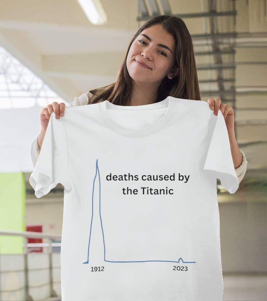 Deaths Caused By The Titanic 1912 2023 Graph Analysis T-Shirt