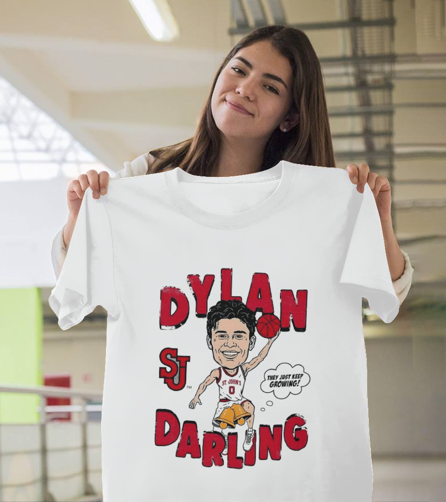 Dylan Darling St J Basketball Keep Growing Player Sketch T-Shirt
