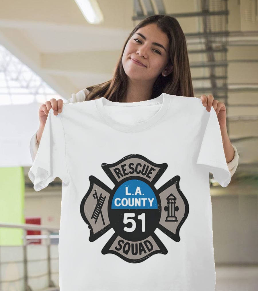 L.A. County Rescue Squad 51 Firefighter T-Shirt