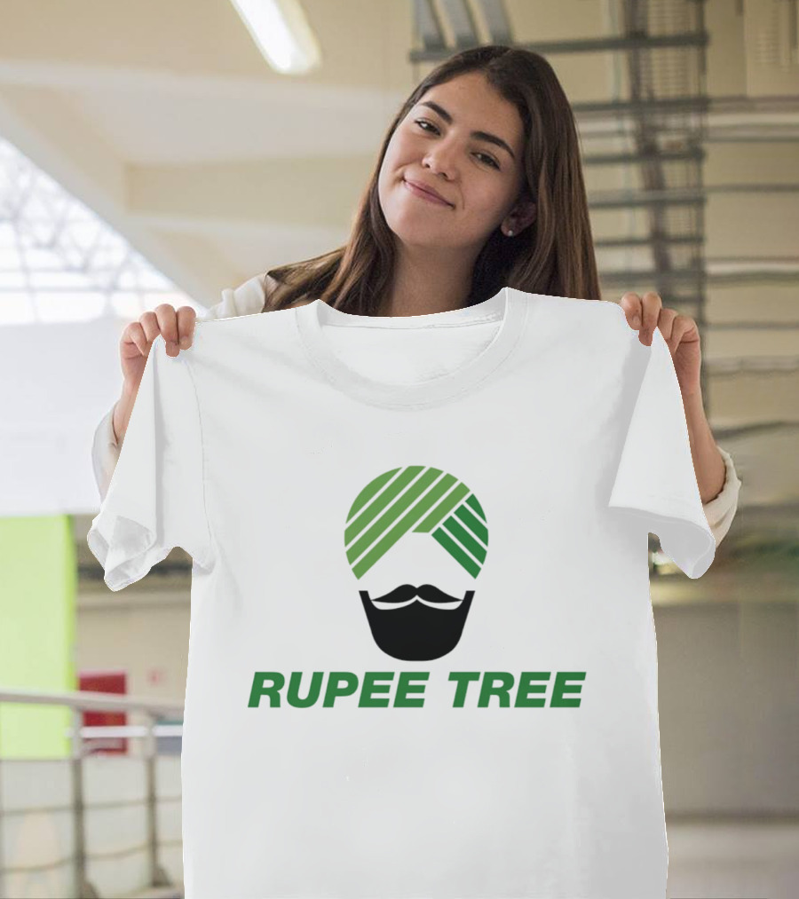Rupee Tree Turban Beard Icon Indian T-Shirt