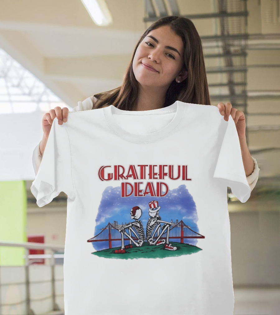 Grateful Dead Skeleton Bridge Scene T-Shirt