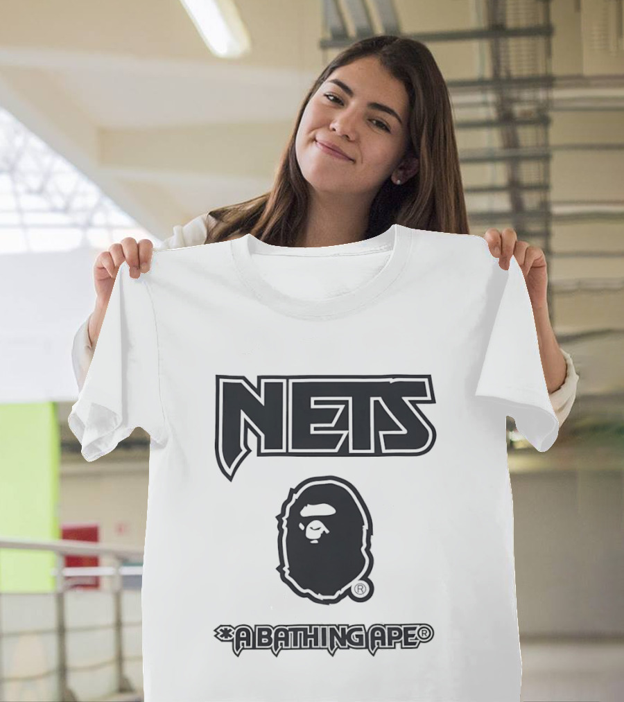 New Jersey Nets NBA A Bathing Ape Collaboration T-Shirt