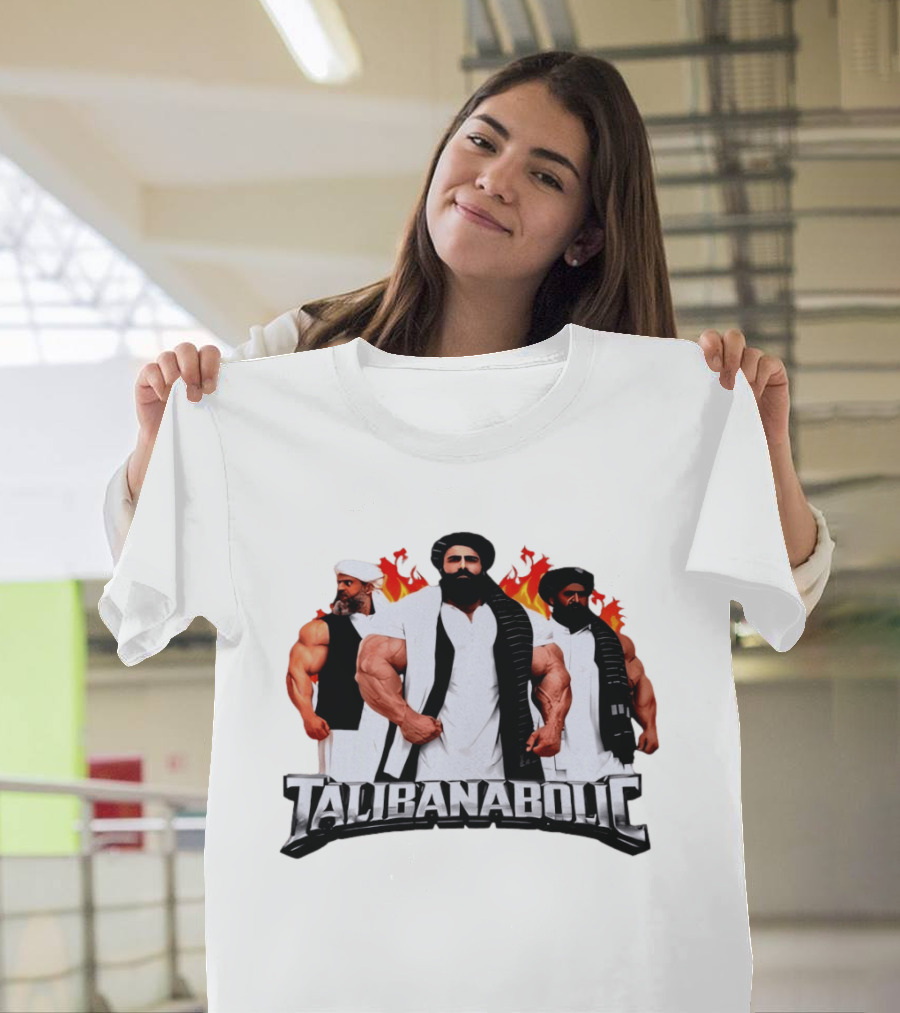 Talibanabolic Bodybuilders With Flames T-Shirt