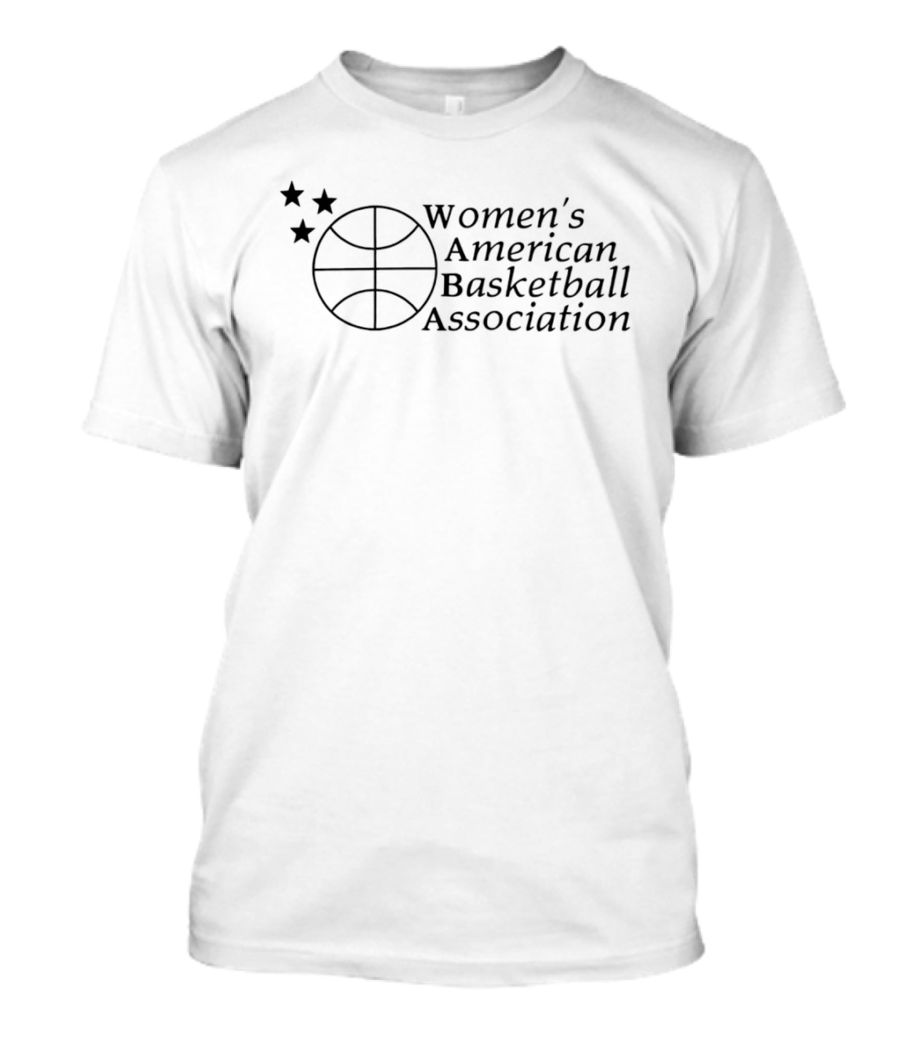 Women's American Basketball Association Stars And Basketball T-Shirt