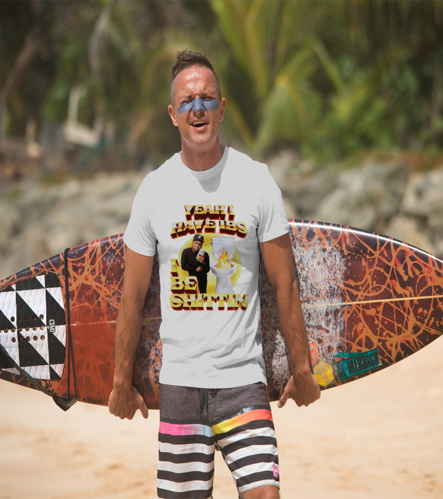 Yeah I Have IBS I Be Shittin 90s Bootleg Style With Fire Toilet And Phone Guy T-Shirt