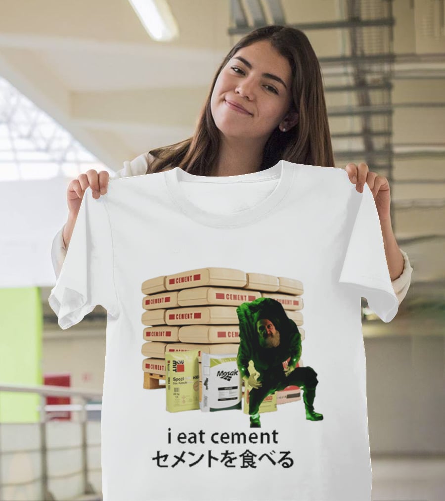 I Eat Cement Surreal Humor Poe's Favorite Snack Cement T-Shirt