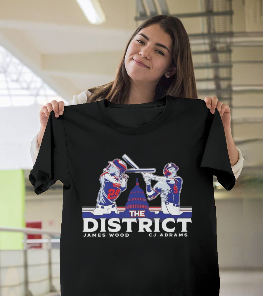 The District James Wood 29 CJ Abrams 5 Baseball Capitol Building T-Shirt