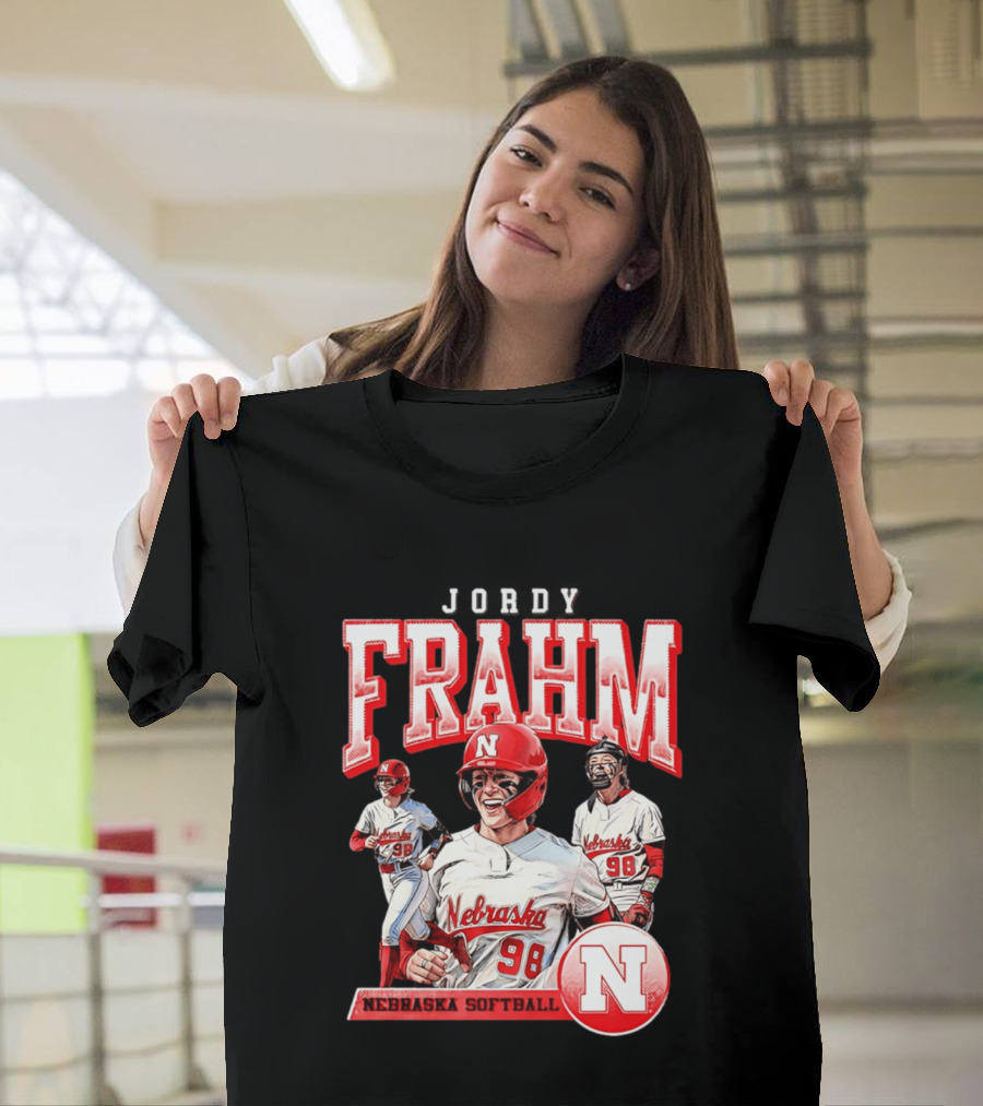 Jordy Frahm Nebraska Softball 98 Player Vintage 90s T-Shirt