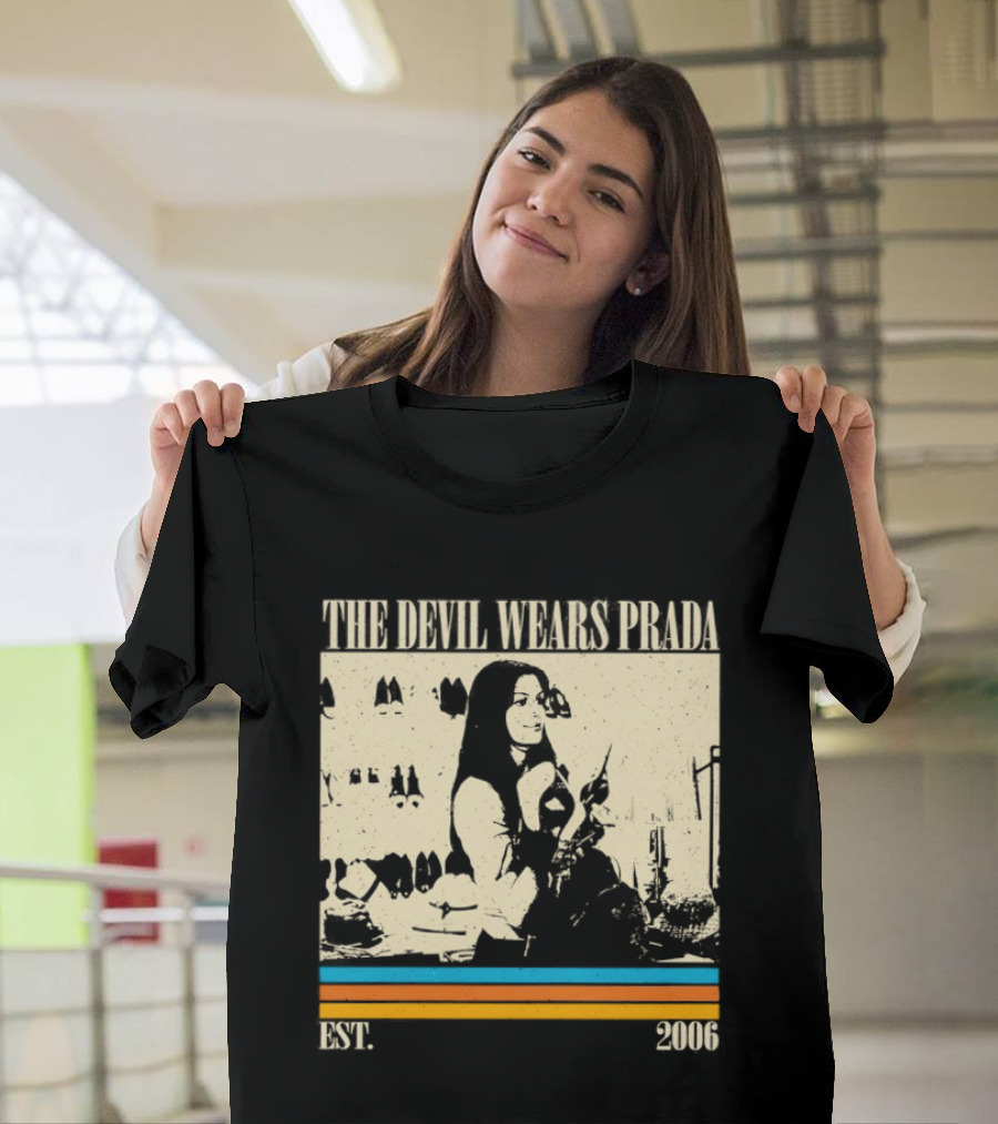 The Devil Wears Prada EST 2006 Vintage Style Retro Stripes T-Shirt