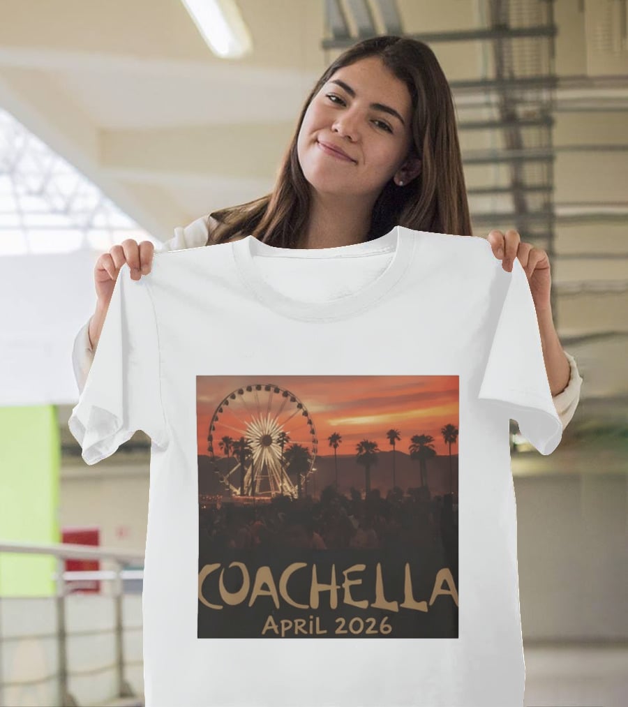 Coachella April 2026 Festival Sunset Ferris Wheel T-Shirt