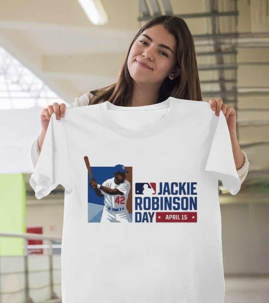 Jackie Robinson Day April 15 MLB 42 Iconic Baseball Legend T-Shirt