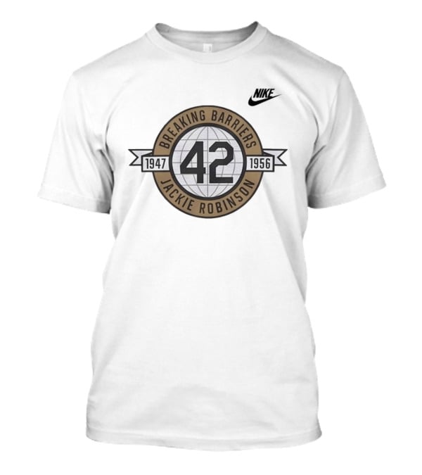 Los Angeles Dodgers Jackie Robinson Breaking Barriers Legend Night 2026 Nike 42 1947 1956 T-Shirt