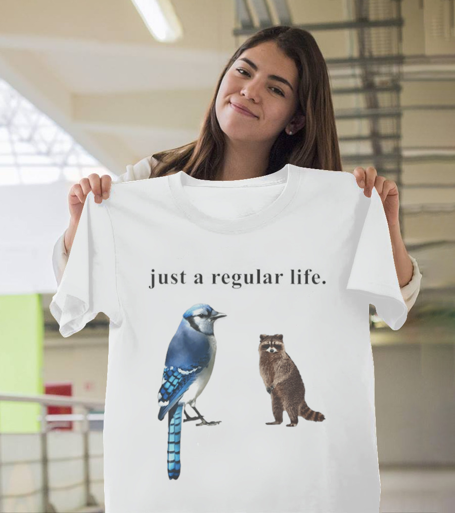 Just A Regular Life Raccoon And Bird Regular Show T-Shirt
