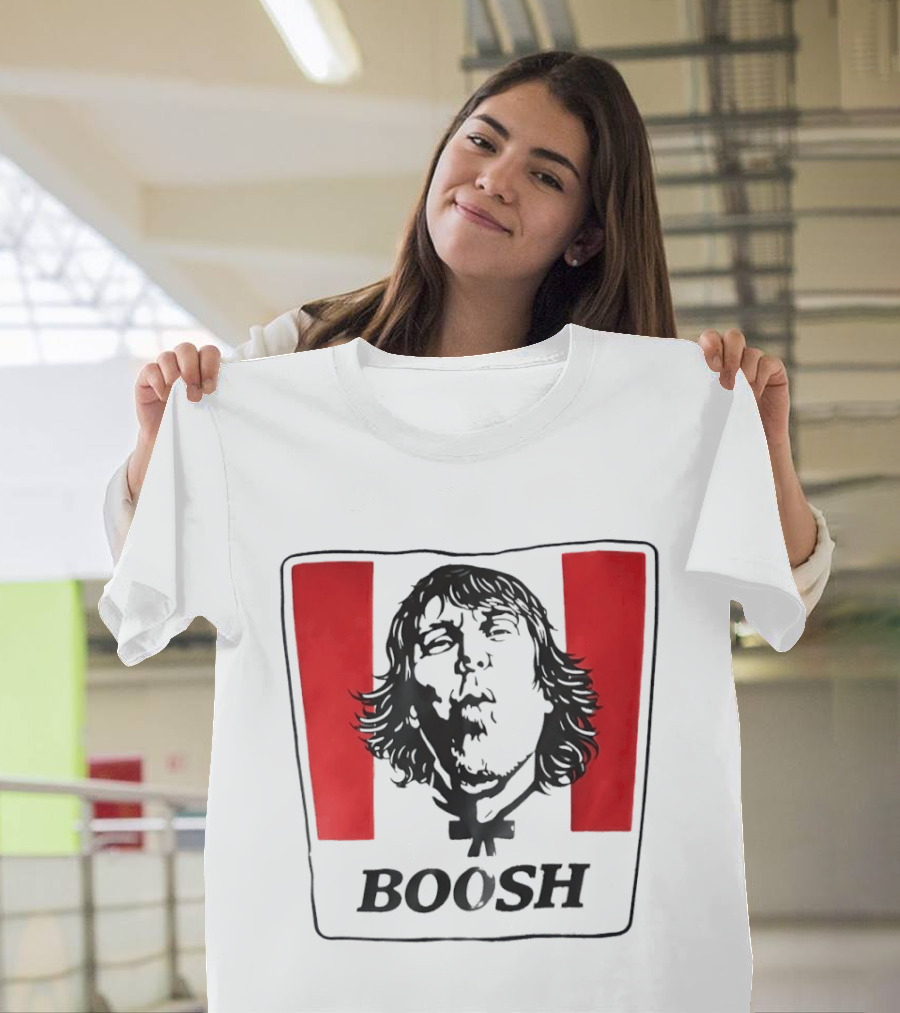 The Mighty Boosh Boosh Face Red Stripes T-Shirt