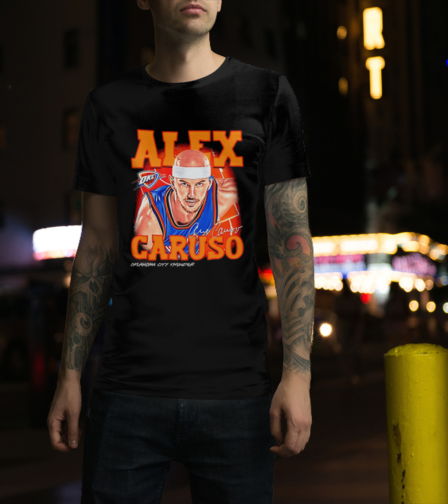 Alex Caruso Oklahoma City Thunder OKC Basketball Airbrush T-Shirt