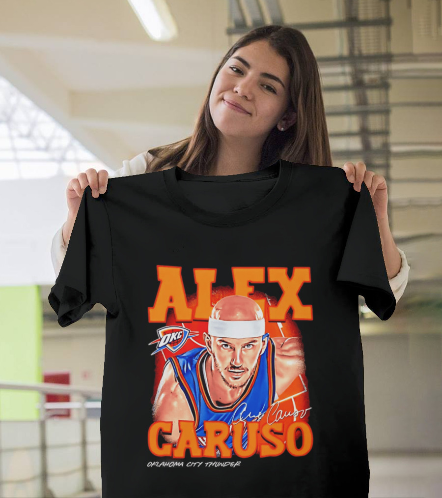 Alex Caruso Oklahoma City Thunder OKC Basketball Airbrush T-Shirt