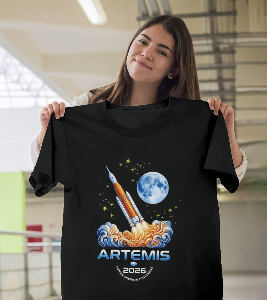 Artemis II 2026 NASA Moon Rocket Launch Space Program T-Shirt