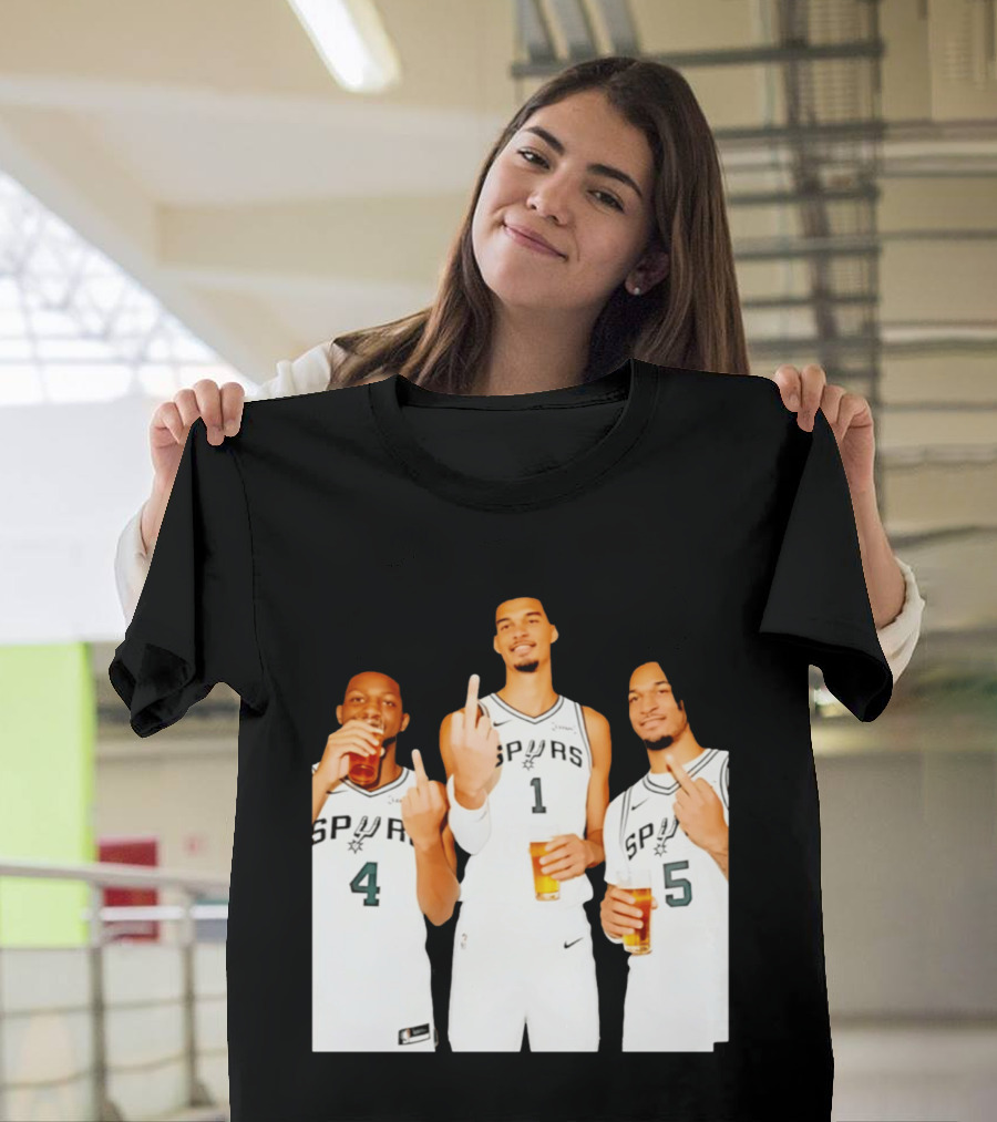 San Antonio Spurs Trinity Beers And Middle Finger Gesture T-Shirt