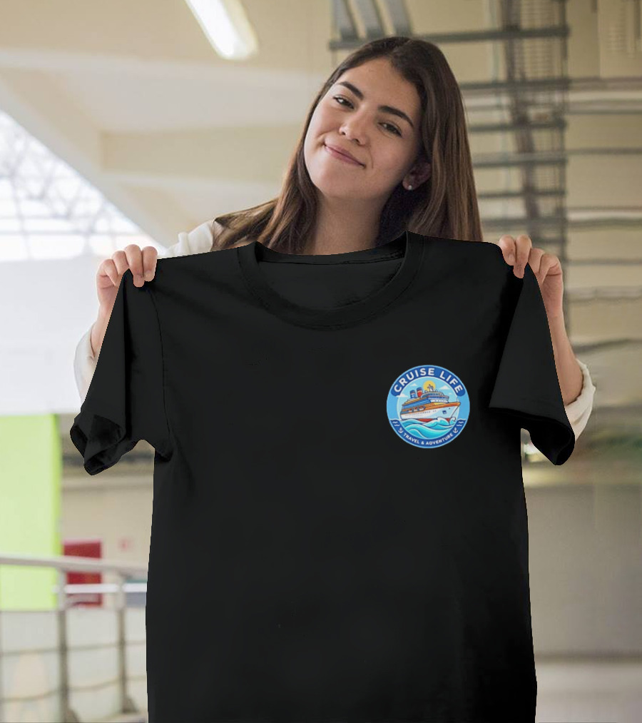 Cruise Life Travel Adventure Ocean Waves Ship T-Shirt