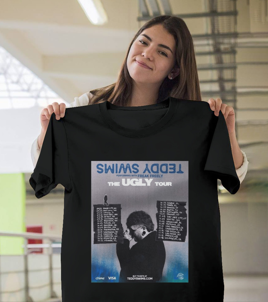 Teddy Swims The Ugly Tour 2026 Freak Freely Performance Schedule Tour Dates T-Shirt